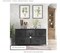 Organizer Storage 5: Long Dresser with Wood Top for Bedroom, Closet, and Entryway, Black Chest of Drawers with Fabric Bins